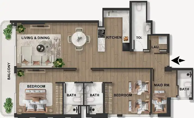 2 Bedroom